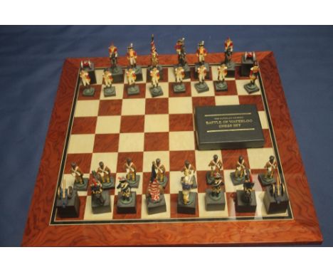 A BOXED STUDIO ANNE CARLTON CHESS SET |BATTLE OF WATERLOO|