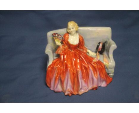 AN EARLY ROYAL DOULTON |SWEET AND TWENTY| FIGURINE HN1298ConditionReport:A SLIGHT CHIP TO THE BACK OF THE SOFA AND SHOWING VA