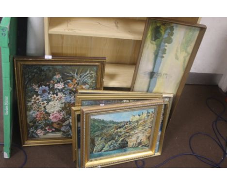 A QUANTITY OF ASSORTED PICTURES, PRINTS AND A TAPESTRY 