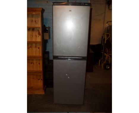 A SILVER BEKO FRIDGE FREEZER
