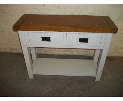 MODERN 2 DRAWER OAK SOFA TABLE