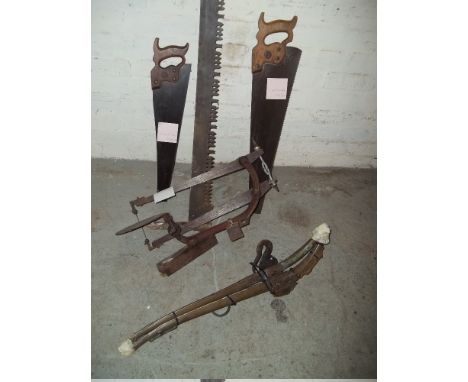 A QUANTITY OF ANTIQUE HAND TOOLS