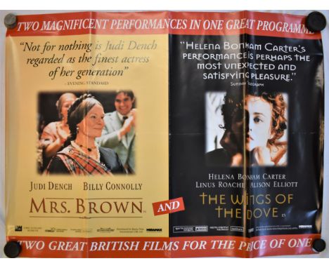 Film Posters-'Mrs Brown'-'The Wings of The Dove'-starring Judi Dench-Billy Connolly-Helen -Bonham Carter-measurements 100cm x