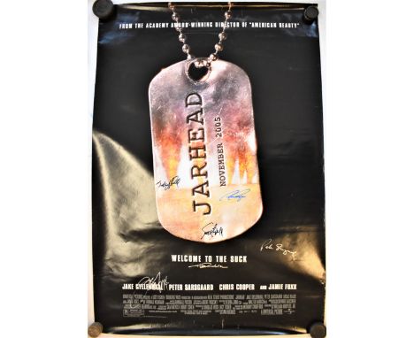 Film Poster-'Jarhead Nov.2005'-signed by Jamie Foxx and Peter Sarsgarrd-plus (3|) more signatures-measurements 100cm x 76cm-e