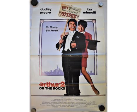 Film Poster-1988-'Arthur-2'-starring Dudley Moore-Liza Minnelli-measurements 100cm x 76cm-folds in poster other wise very goo