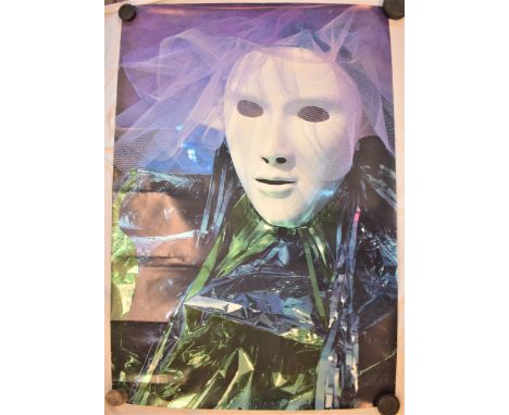 Poster-Eckart-Metal Powder's + Pigments-white face Mask with Iridescent 95cm x 65cm-unusual poster-excellent condition