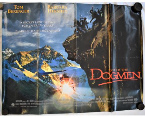 Film Poster-1995-'The Last of the Dogmen'-starring Tom Berenger-Barbara Hershey-double sided-measurements 100cm x 76cm-folds 