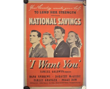 National Savings-'I Want You'-(Advertising film) Samuel Goldwyn production starring Dana Andrews-Dorothy McGuire-original pos