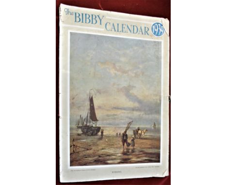 1939 The Bibby Calendar some cover faults (Restorable) some very fine advertisements-postal information, Calving table!-origi
