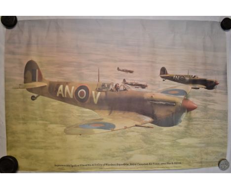 Supermarine Spitfire-VBS of No.417(City of Windsor) Squadron-Royal Canadian Air Force over North Africa-measurements 75cm x 5