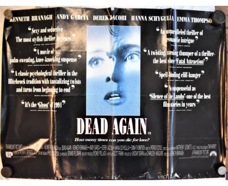 Film Poster-1991-'Dead Again'-(2) identical posters-starring Andy Garcia-Derek Jacobi-measurements 100cm x 76cm-folds in post