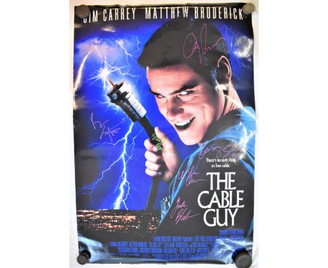 Film Poster-'The Cable Guy'-double sided poster-starring Jim Carey-George Segal-signed by Jim Carey-George Segal and (4) more