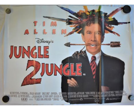 Film Poster-Walt Disney-'Jungle 2 Jungle 'starring Tim akkan-double sided poster-measurements 100cm x 76cm folds in poster ot
