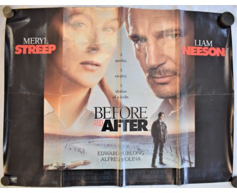 Film Poster-Double sided-'Before and After'-starring Meryl Streep-Liam Nielson-measurements 100cm x 76cm fold in poster other