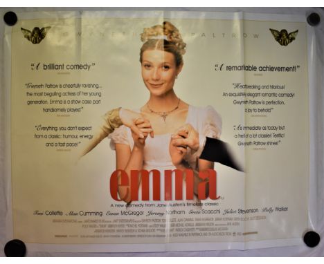 Film Poster-'Emma Romantic'-starring Gwyneth Paltrow-Ewan McGregor-double sided poster-measurements 100cm x 76cm-fold down po