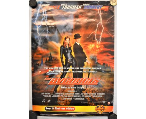 Video Poster-'The Avenger's 'starring Uma Thurman-Sean Connery-measurements 59cm x 42cm-slightly torn on side other wise very