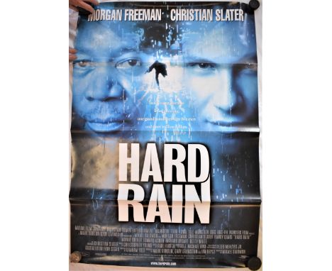 |Film Poster-1996-'Hard Rain'-starring Morgan Freeman-Christian Slater-measurement 100cm x 76cm-folds in poster other wise ve
