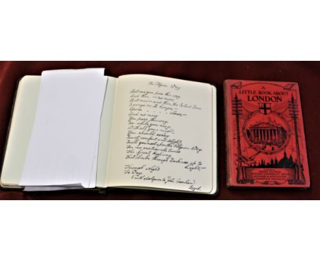 A Little Book About London with Red Hardcover, Acton County School sticker. By Richard Whiteing. Henry Frowde Oxford Universi
