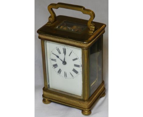 FRENCH BRASS CARRIAGE CLOCK (4 LEGS) 