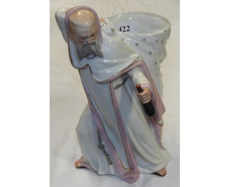 CERAMIC FRIAR FIGURE VASE  