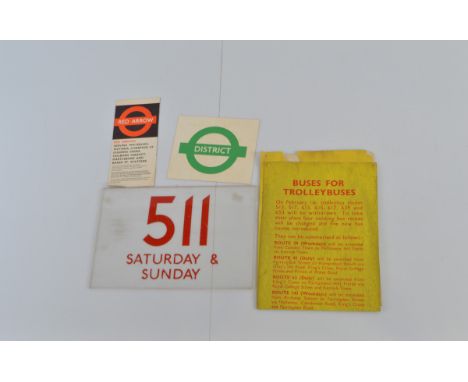 Eight vintage London Transport Temporary Bus Stop paper signs, all approximately 35.5 x 41cm, including  two versions of the 