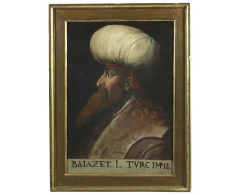 Islamic Art A portrait of the Ottoman Sultan Bayezid I  (r. 1389-1402)After Cristofano dell'Altissimo (Firenze 1525-1605)17th