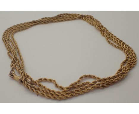 9ct gold Victorian muff chain 13.8g