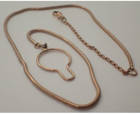 9ct rose gold snake necklace chain 15.2g