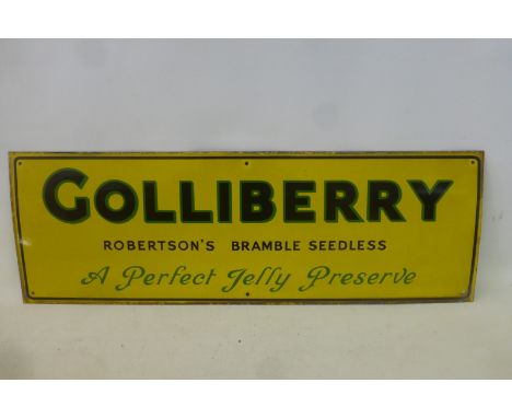 A Robertson's Bramble Seedless Golliberry enamel sign, in good condition, 30 x 10".