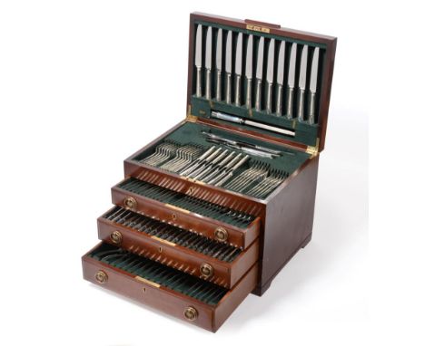 An Extensive Service of Modern Silver Flatware, Garrard & Co Ltd, Sheffield 1975, comprising: 6 table spoons; 12 table forks;