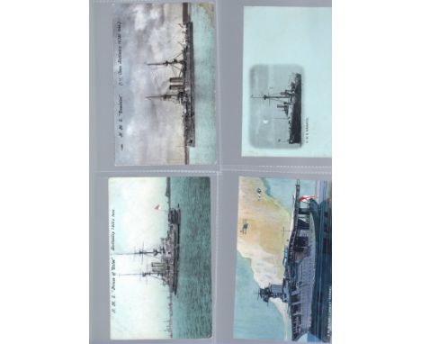 Warships x 24, colour cards, vintage with a cpl modern