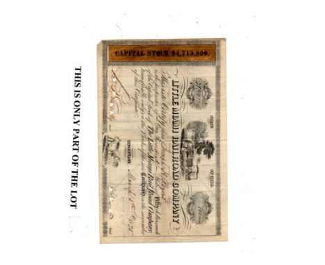 Share certs USA State of Ohio, Little Miami Railroad Company x 11 certs for 50 shares each dated 1872(5); 1875 (6)