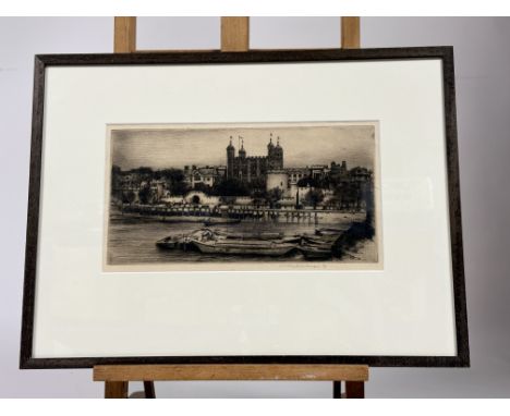 Mortimer Menpes R.I R.B.A R.E. (Australian/British 1855-1938), The Tower of London, etching, signed pencil bottom right, in a