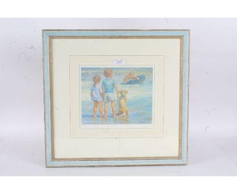 After Lucelle Raad, pair of limited edition prints "Show Off" and "Secrets", each framed and glazed, 24.5cm wide, 17.5cm high