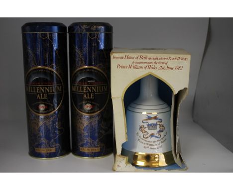 Bells boxed Scotch Whisky Millennium Ale along with pub ashtrays, Hardys and Hansons Kimberley water jugs and glasses