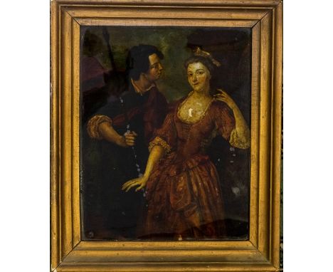 An 18th Century reverse painting on glass, John Faber the Younger after Peter Van Bleeck, The celebrated Mrs Clive, late Miss