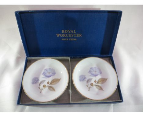 A set of 2x Royal Worcester pin dishes C51.