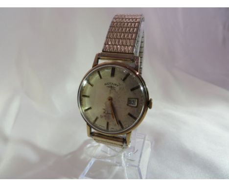 A gents' 9ct gold cased Rotary watch. 21 Jewels. London, 1968. Working.