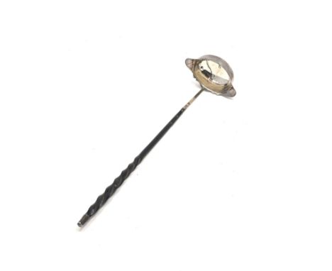 Antique horn handle silver brandy ladle 