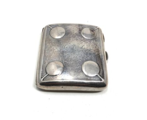 Art nouveau silver cigarette case by haseler weight 82g