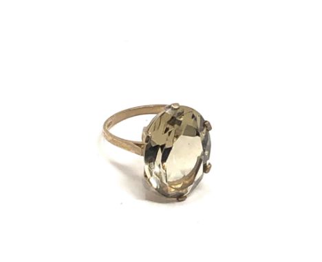 9ct gold vintage citrine cocktail ring (4.3g)