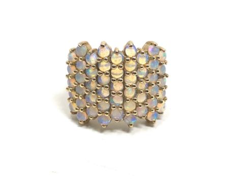 9ct gold vintage opal dress ring (4.2g)