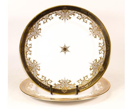 De Lamerie Fine Bone China heavily gilded Silver &amp; Gilt Rimmed Plates, specially made high end quality item, Made in Engl