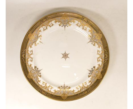 De Lamerie Fine Bone China heavily gilded Silver &amp; Gilt Rimmed Circular Serving Platter, specially made high end quality 