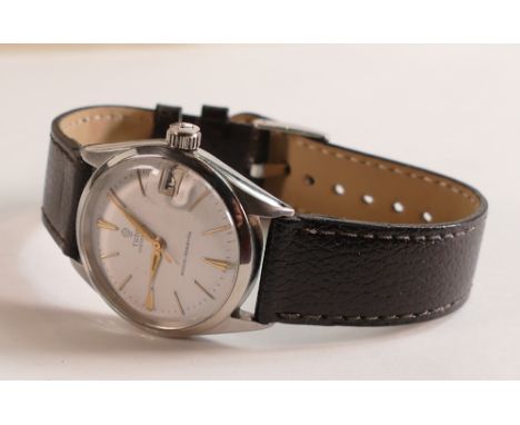 Rolex Tudor Oysterdate MANUAL watch, white dial with gold pointers &amp; markers, new leather strap, case d.34.6 including cr