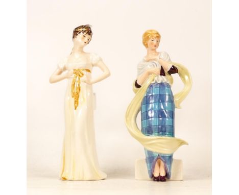 Goebel Lady Figures to include Reflections 1800 &amp; Fall In Paris 1914, tallest 21cm(2) 