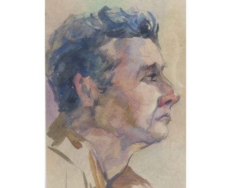 A Pen and Wash Portrait, monogrammed AR dated 1965, approx 25 x 35 cms, framed and glazed.
