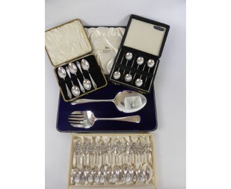 A Quantity of Silver Spoons, including Arthur Price coffee spoon, Birmingham hallmark dd 1966, five silver teaspoons Sheffiel