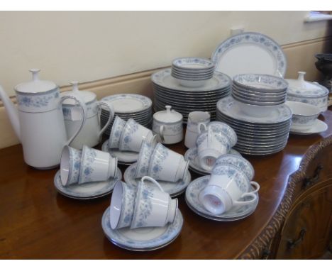 A Noritake Dinner Service, comprising thirteen dinner plates, twelve fish plates, twelve side plates, one vegetable dish with