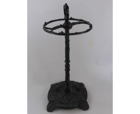 An Antique Cast Iron Umbrella and Walking Stick Stand, approx 50 cms h.